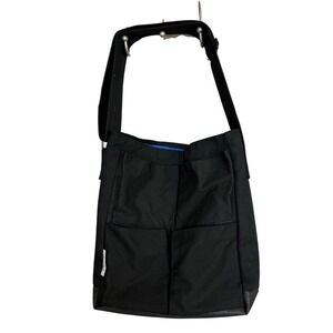 Dyson Black Canvas Tool Crossbody Bag‎ Utility Multi-Pocket Blue Lining